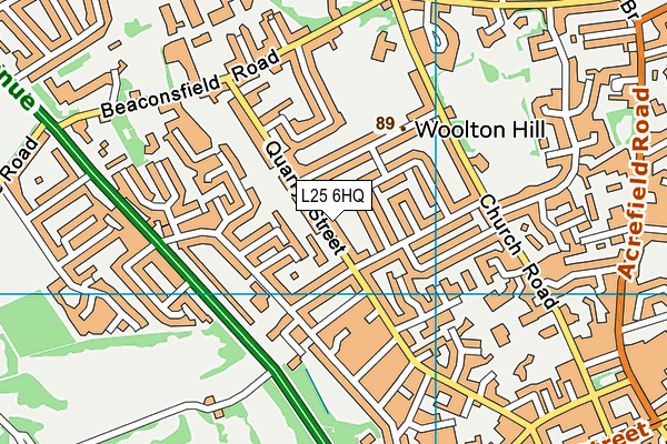 L25 6HQ map - OS VectorMap District (Ordnance Survey)