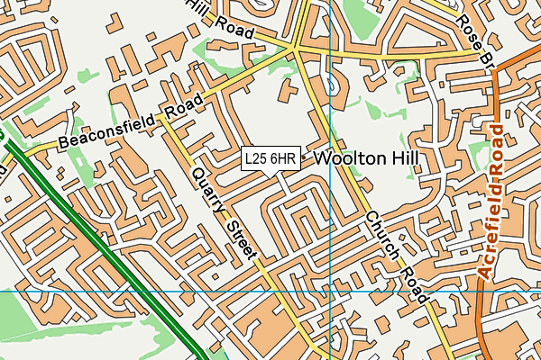 L25 6HR map - OS VectorMap District (Ordnance Survey)