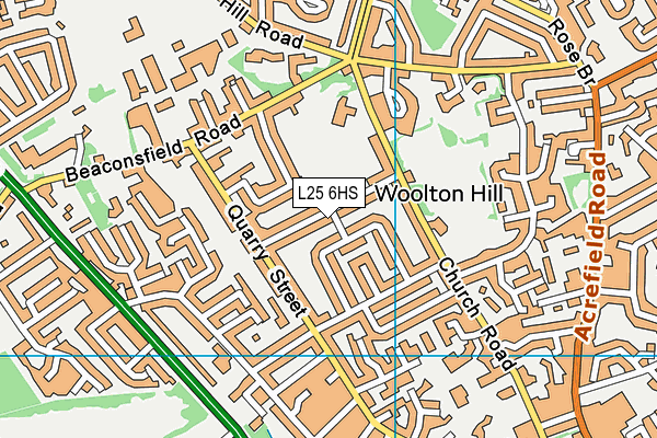 L25 6HS map - OS VectorMap District (Ordnance Survey)