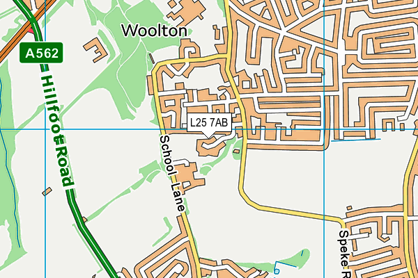 L25 7AB map - OS VectorMap District (Ordnance Survey)