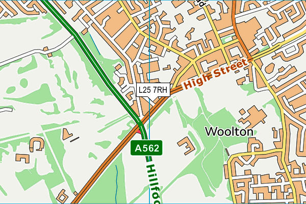 L25 7RH map - OS VectorMap District (Ordnance Survey)