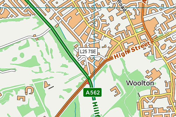 L25 7SE map - OS VectorMap District (Ordnance Survey)