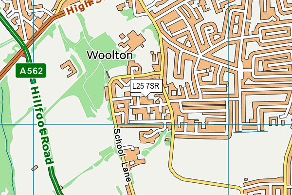L25 7SR map - OS VectorMap District (Ordnance Survey)