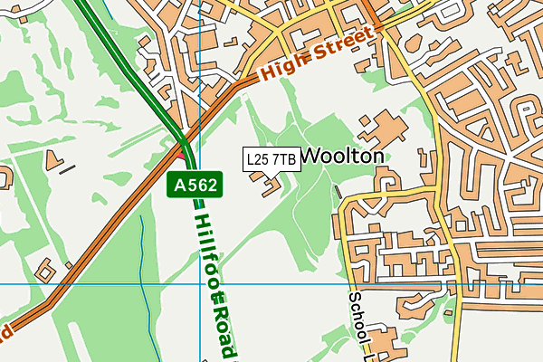 L25 7TB map - OS VectorMap District (Ordnance Survey)