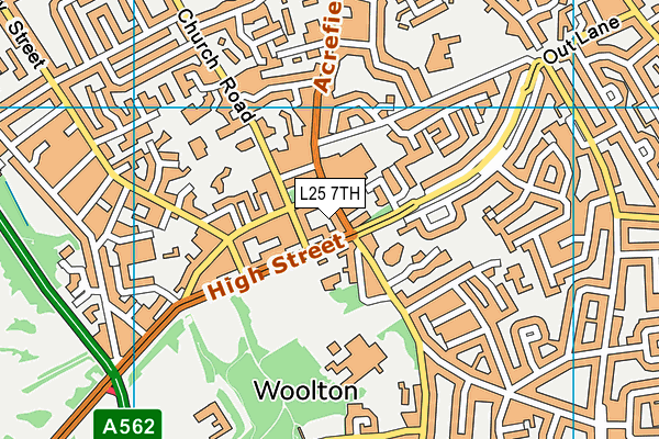 L25 7TH map - OS VectorMap District (Ordnance Survey)