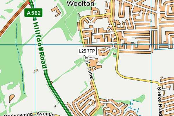 L25 7TP map - OS VectorMap District (Ordnance Survey)
