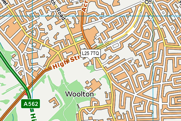 L25 7TQ map - OS VectorMap District (Ordnance Survey)