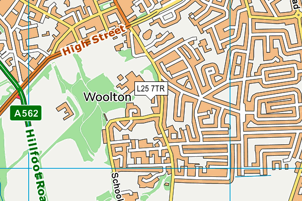 L25 7TR map - OS VectorMap District (Ordnance Survey)