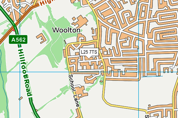 L25 7TS map - OS VectorMap District (Ordnance Survey)