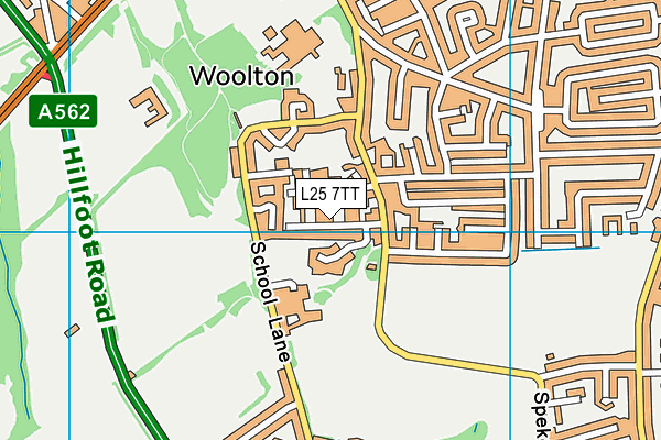 L25 7TT map - OS VectorMap District (Ordnance Survey)