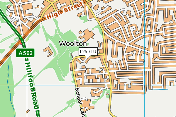 L25 7TU map - OS VectorMap District (Ordnance Survey)