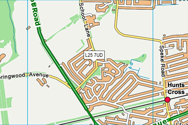 L25 7UD map - OS VectorMap District (Ordnance Survey)