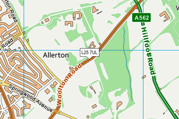 L25 7UL map - OS VectorMap District (Ordnance Survey)