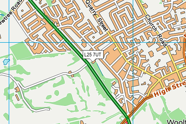 L25 7UT map - OS VectorMap District (Ordnance Survey)