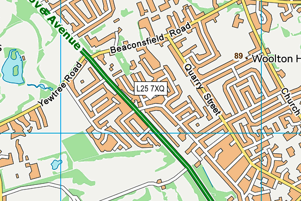 L25 7XQ map - OS VectorMap District (Ordnance Survey)