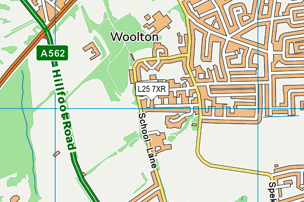 L25 7XR map - OS VectorMap District (Ordnance Survey)