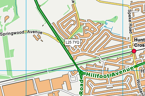 L25 7YQ map - OS VectorMap District (Ordnance Survey)