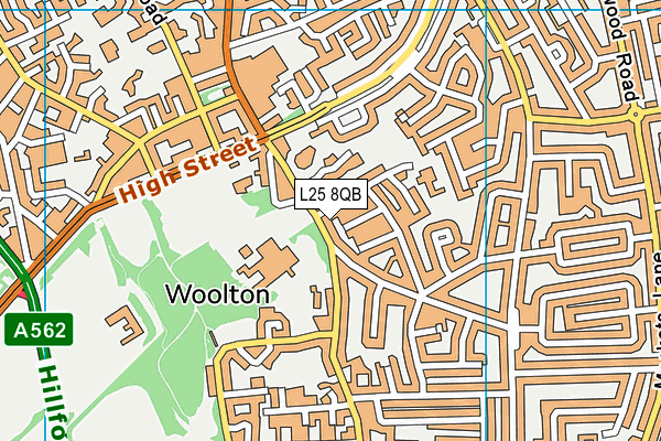 L25 8QB map - OS VectorMap District (Ordnance Survey)