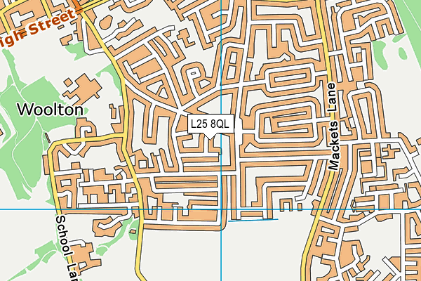 L25 8QL map - OS VectorMap District (Ordnance Survey)