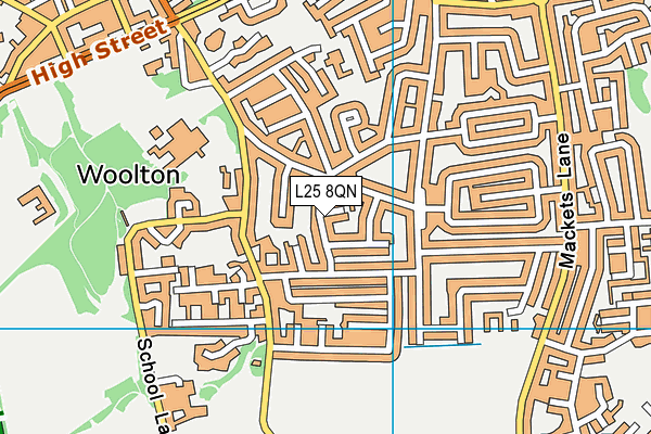 L25 8QN map - OS VectorMap District (Ordnance Survey)