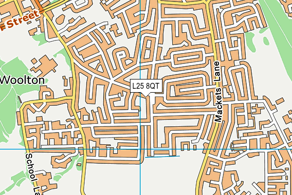 L25 8QT map - OS VectorMap District (Ordnance Survey)
