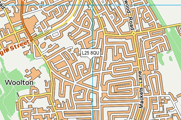 L25 8QU map - OS VectorMap District (Ordnance Survey)