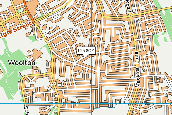 L25 8QZ map - OS VectorMap District (Ordnance Survey)