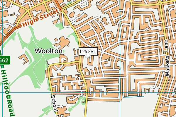 L25 8RL map - OS VectorMap District (Ordnance Survey)