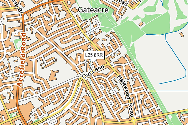 L25 8RR map - OS VectorMap District (Ordnance Survey)