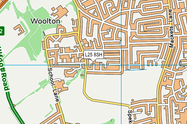 L25 8SH map - OS VectorMap District (Ordnance Survey)