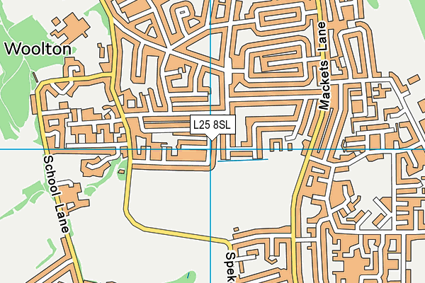 L25 8SL map - OS VectorMap District (Ordnance Survey)