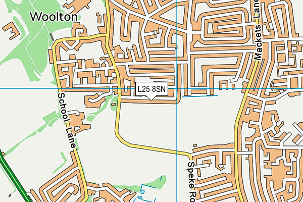 L25 8SN map - OS VectorMap District (Ordnance Survey)
