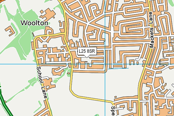 L25 8SR map - OS VectorMap District (Ordnance Survey)