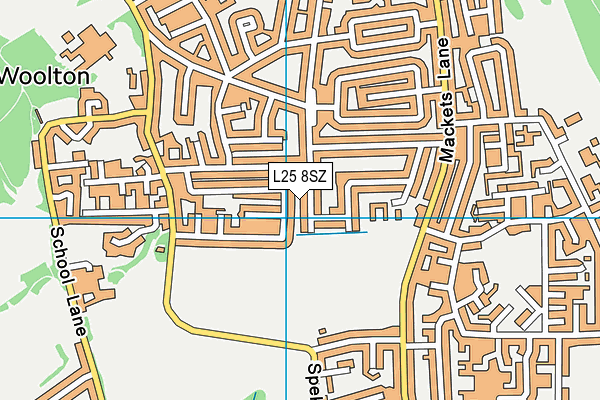 L25 8SZ map - OS VectorMap District (Ordnance Survey)