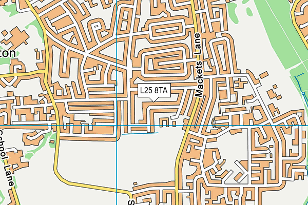L25 8TA map - OS VectorMap District (Ordnance Survey)
