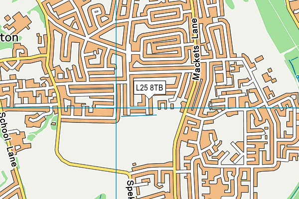 L25 8TB map - OS VectorMap District (Ordnance Survey)