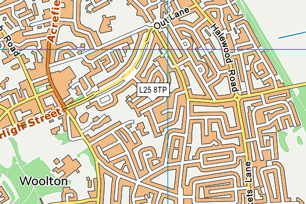 L25 8TP map - OS VectorMap District (Ordnance Survey)