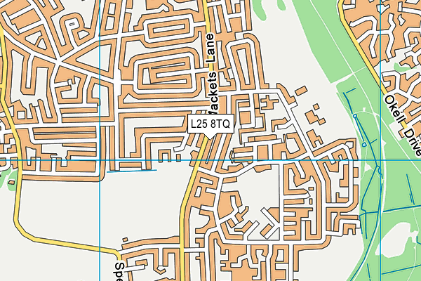 L25 8TQ map - OS VectorMap District (Ordnance Survey)