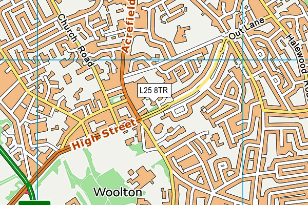 L25 8TR map - OS VectorMap District (Ordnance Survey)