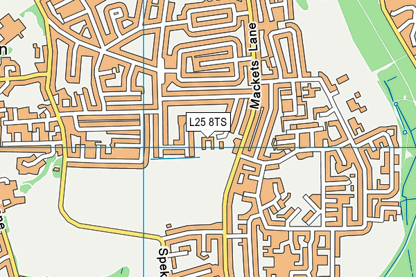 L25 8TS map - OS VectorMap District (Ordnance Survey)