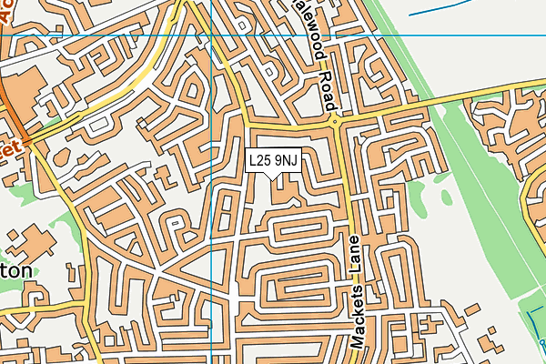 L25 9NJ map - OS VectorMap District (Ordnance Survey)
