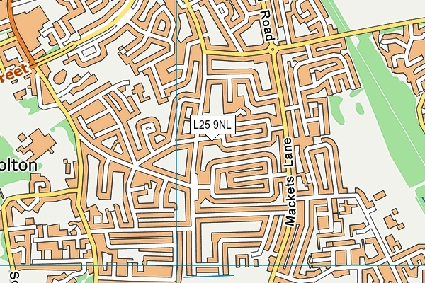 L25 9NL map - OS VectorMap District (Ordnance Survey)
