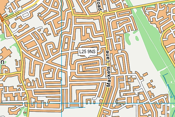 L25 9NS map - OS VectorMap District (Ordnance Survey)
