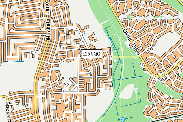 L25 9QQ map - OS VectorMap District (Ordnance Survey)