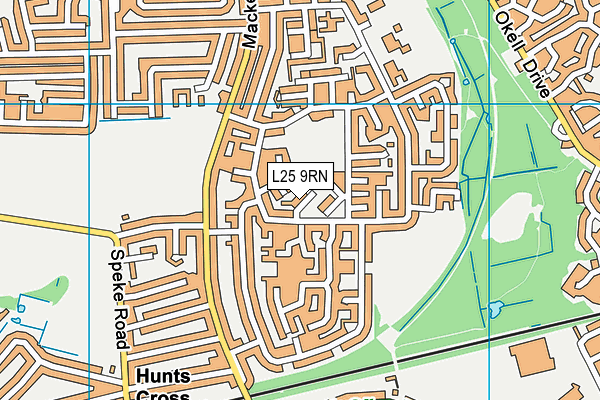 L25 9RN map - OS VectorMap District (Ordnance Survey)