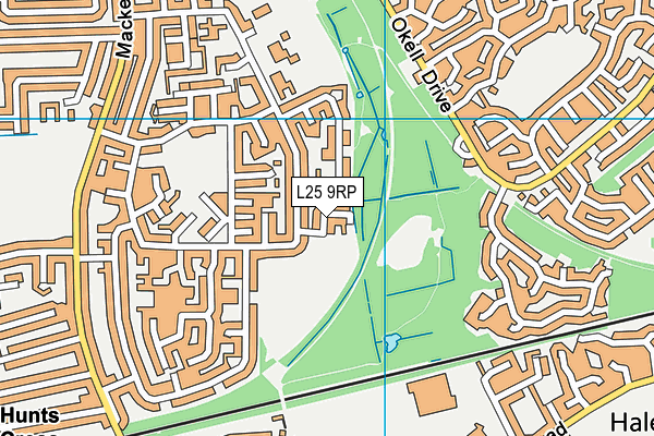 L25 9RP map - OS VectorMap District (Ordnance Survey)