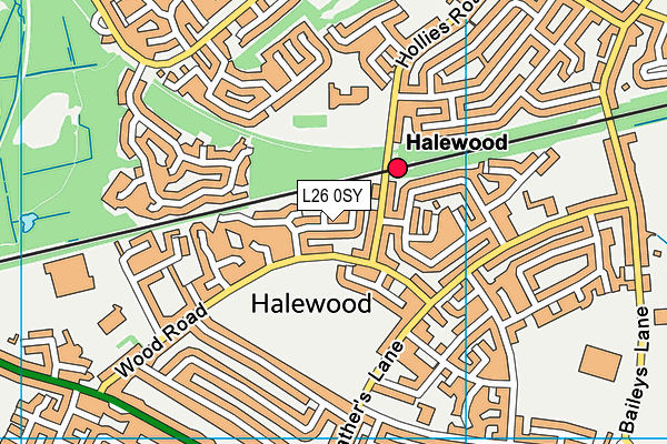 L26 0SY map - OS VectorMap District (Ordnance Survey)