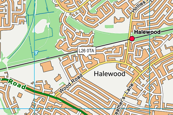 L26 0TA map - OS VectorMap District (Ordnance Survey)