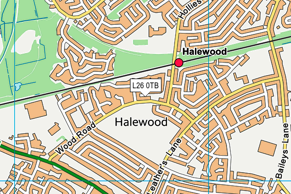 L26 0TB map - OS VectorMap District (Ordnance Survey)