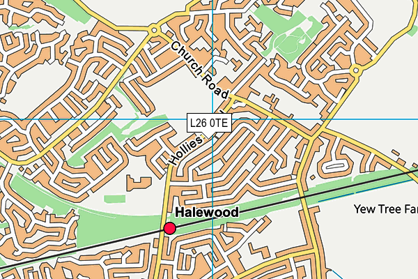 L26 0TE map - OS VectorMap District (Ordnance Survey)